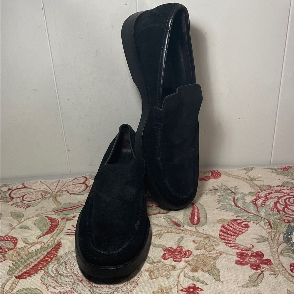 Gucci Men's Classic Black Suede Leather Clog Style Loafers